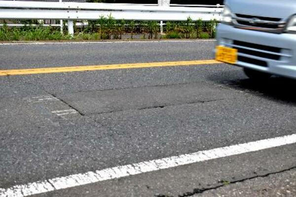 洋上風力発電所の建設計画を巡り、三菱商事などの企業連合が実施した試掘の跡=7日、千葉県銚子市