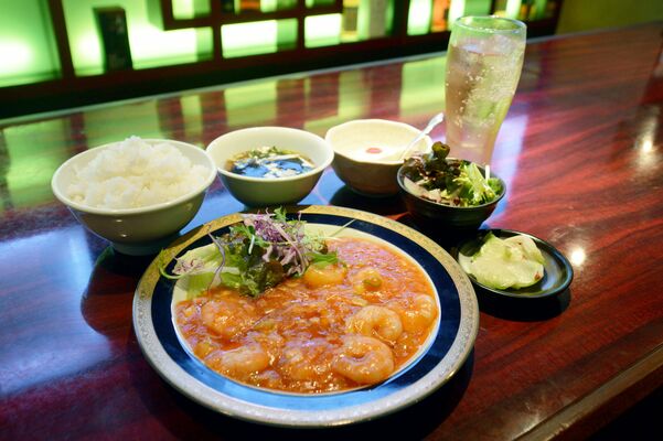 海老の特製チリソースランチ