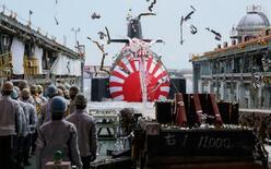 海自潜水艦「そうげい」進水