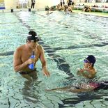 競泳の水沼選手、出身地・真岡で初の教室　小学生に泳ぐ楽しさ伝授