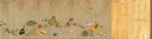 伊藤若冲の絵巻物、重ね塗り？