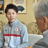 トランポリンＷ杯「２種目でメダルを」　日本男子代表の山田（栃木県スポーツ協会）が知事表敬