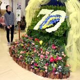ＬＲＴ表現し“百花繚乱”　芳賀町70周年でフラワーアレンジメント作品