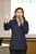 憲法講演会で決意を述べる板津氏＝20日夜、栃木市
