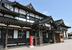 保存修復工事を終えた「旧大社駅」の駅舎=4月、島根県出雲市