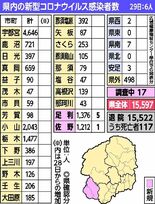 栃木県内６人感染　足利、佐野の２市　新型コロナ、29日