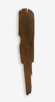 　滋賀県守山市の阿比留遺跡で出土した盾形木製品