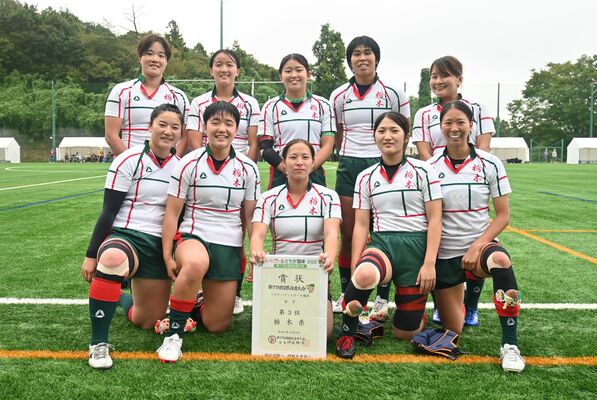 ラグビー女子３位の本県選別