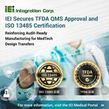 IEI、TFDAの品質管理認証およびISO 13485認証を取得、医療…