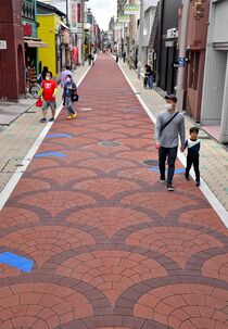 ユニオン通りの美装化進む　宇都宮