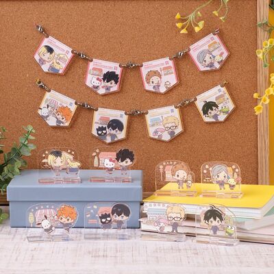 「ハイキュー!!×サンリオキャラクターズ アクリルあそーと」(©古舘春一／集英社・「ハイキュー‼」製作委員会 ©2024 SANRIO CO., LTD. TOKYO,JAPAN APPROVAL  NO. L648613)