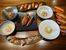 試食会でお目見えした試作料理。益子焼の器や皿に色鮮やかに盛り付けられた