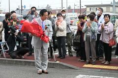 平山町長初登庁 「初心に返る」