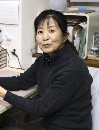 　広島平和記念資料館の被爆資料のレプリカ制作について語る和久田優子さん