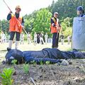 矢板でクマ対応訓練　市街地出没を想定、緊急銃猟の手順を確認《動画あり》