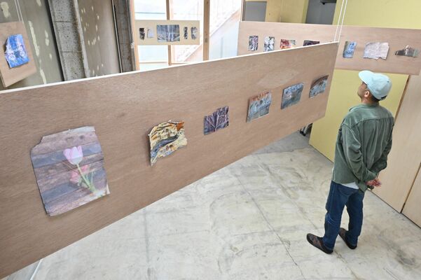 センターに展示された作品