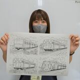 烏山線100周年記念　市が塗り絵を公開　記念イヤーを盛り上げ