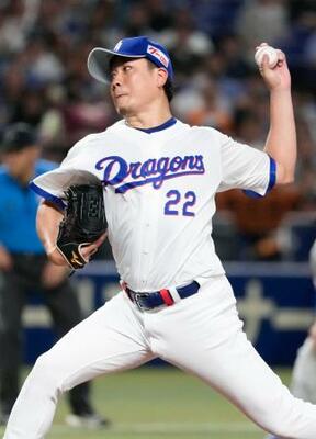 　巨人戦に先発した中日・大野＝バンテリンドーム
