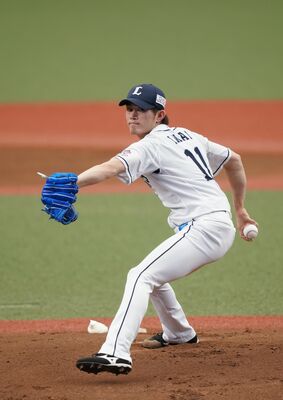 楽天との練習試合で好調ぶりをアピールした今井＝メットライフドーム