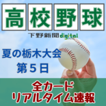 佐野日大や作新、石橋が登場　鹿沼勢同士「因縁の対決」も　高校野球栃木大…