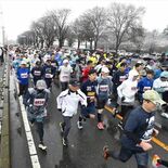 さくら市マラソン、雪の中健脚競う　　全国から1242人出場