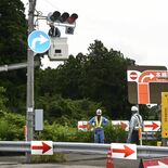 黒磯板室インター交差点に右折信号　逆走事故受け新設　標識も大型・高輝度化
