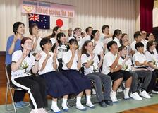 真岡中に到着、交流に期待