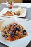 とちぎ和牛と桑窪産茄子で赤ワイン煮込みミートソースの生パスタランチ