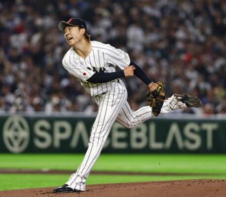 　ＷＢＣ１次リーグのチェコ戦に先発し、好投した高橋宏斗＝１０日、東京ドーム