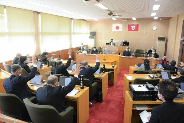 高齢化が進む塩谷町議会。平均年齢は70歳に達している＝17日午前、塩谷町役場