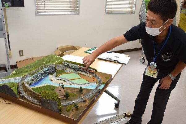イベントに向けた広報活動で展示する模型