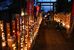 八雲神社の参道を照らす竹あかり