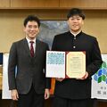 全国高校生グレコ優勝の阿部さんに市長特別賞 出身地の那須塩原 「活躍誇らしく、市民の励みに」