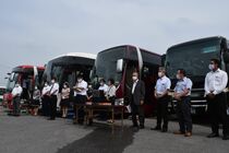 県バス協会が感染対策ＰＲ