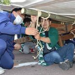 山あげ体験、裏方の苦労学ぶ　烏山高生110人、太鼓や踊りも体験　那須烏山