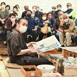 希少な摺師、岡田さん実演　北斎浮世絵の技法解説　鹿沼の美術館に80人超…