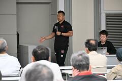 「ラグビーで盛り上げ」