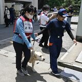 ペット対応など確認　小山市が避難所運営訓練　電気自動車から給電も