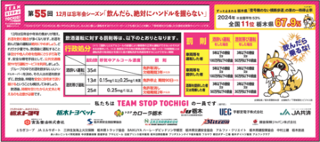 第55回12月は忘年会シーズン「飲んだら、絶対にハンドルを握らない」