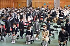 芳賀北小で入学式