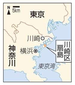 足場崩落、３人意識不明か