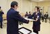 塩谷消防署で開かれた感謝状の贈呈式