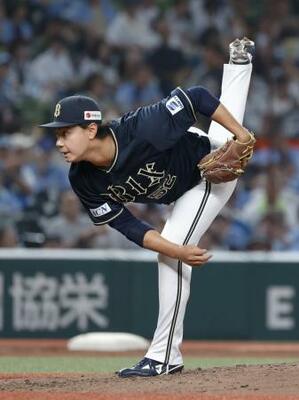 　４回に登板し２勝目を挙げたオリックス・横山楓＝ベルーナドーム