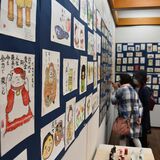 心温まる絵手紙ずらり　牛乳パックや段ボールを再利用　日光で５日まで