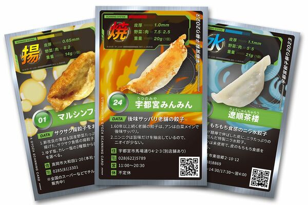 「宇都宮餃子祭り2023」で配布する「餃子カード」