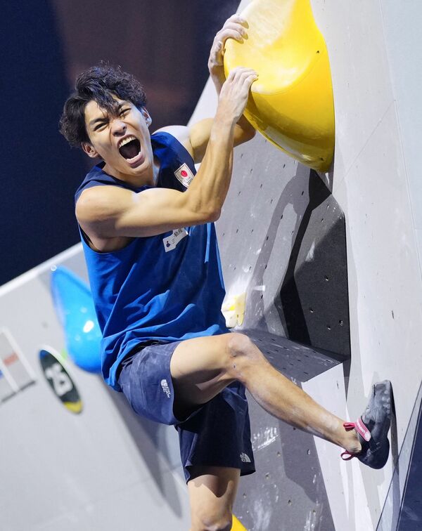 ８月の世界選手権で３位に入った楢崎。この大会でパリ五輪代表を決めた＝ベルン（共同）