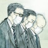 下を向き、体震わせ　判決を聞く３被告　那須雪崩事故・宇都宮地裁判決