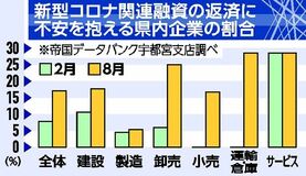 コロナ対策融資、栃木県内企業17％が返済に不安　半年で倍増、物価高影響