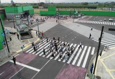 渋谷スクランブル交差点セットで交通訓練