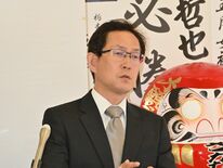 下野市長選　現職坂村氏が公約発表　「医療・福祉」をさらに推進